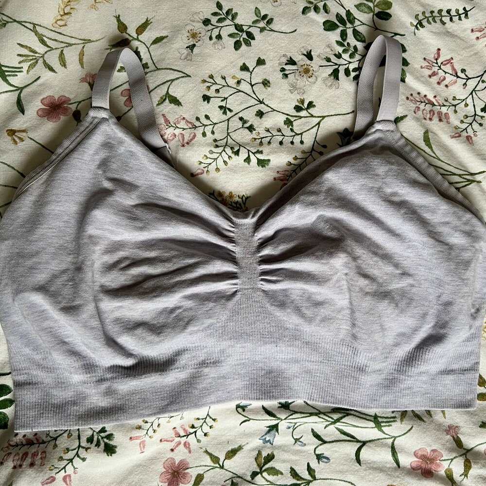 Kindred Bravely M lavender Bamboo Hands-Free Pumping Lounge & Sleep Bra